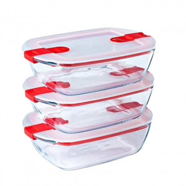 Boîte De Conservation En Verre Rectangulaire 28 X 20 Cm 2,5 L Cook & Heat Pyrex REMISE 3