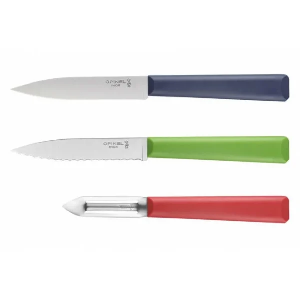 Livraison rapide Les meilleures critiques de 🤩 Coffret 2 Couteaux de Cuisine et un Eplucheur Les Essentiels Opinel 🌟 1