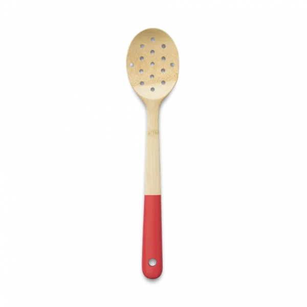 Cuillère De Cuisine Ajourée Bambou 30 Cm Rouge Pebbly magasin en ligne 1