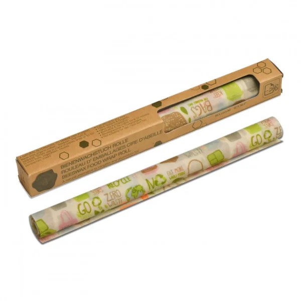 Rouleau Emballage Alimentaire Cire Abeille Zéro Déchet 90 X 30,5 Cm Nuts Nouveau 1